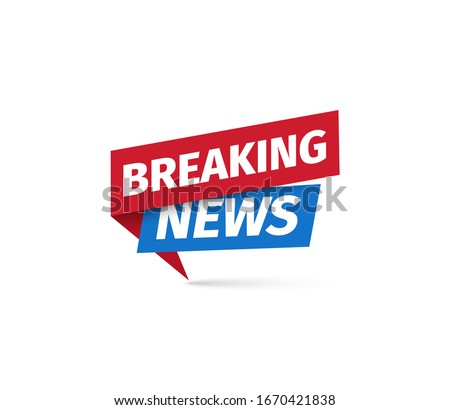 Breaking news Isolated vector icon. Sign of main news on white background  Royalty-Free Stock Photo #1670421838