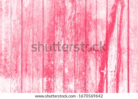 texture of the old pink wooden wall                               