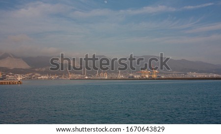 View of the embankment and the Bay of Novorossiysk