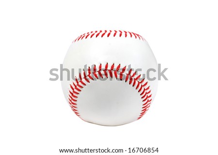 Single baseball isolated on a white background