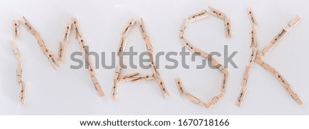 Clothes peg Which is taken as a letter that mask

