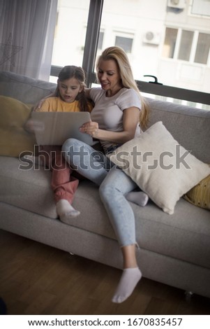 This is my favorite part. Mother and daughter at home.