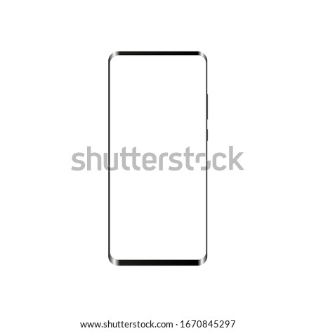 vector illustration front panel of the smartphone. phone screen. 	
 Smartphone icon on white background. Vector image for Infographic Business web site design or phone app