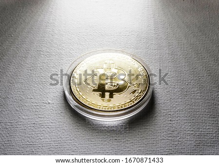 Macro Close up of a bit coin