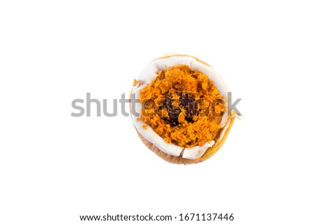Delicious donut isolated on white background. 