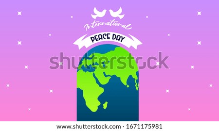 Happy peace day background illustration vector