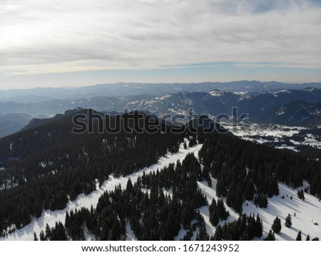 Bulgaria pamporovo Smolyan Studenets Ski Area Aerial by drone