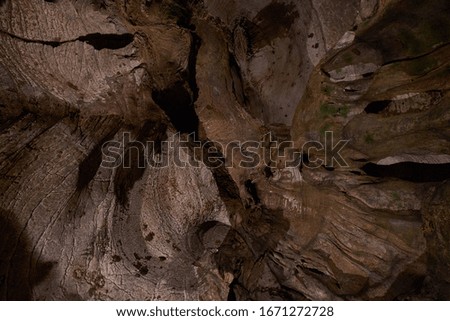 stone drawings in a cave