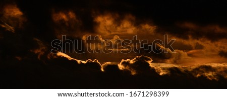 Evening clouds over Berlin and Brandenburg on March 11, 2020, Germany