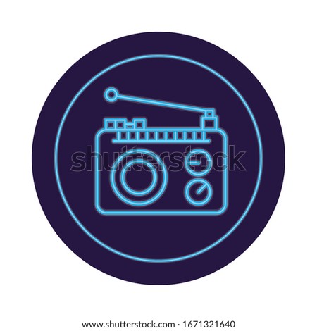 Microphone radio device isolated icon vector illustration graphic design