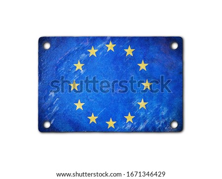 European grunge flag background texture