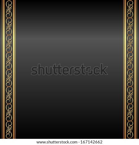 black background with golden ornaments