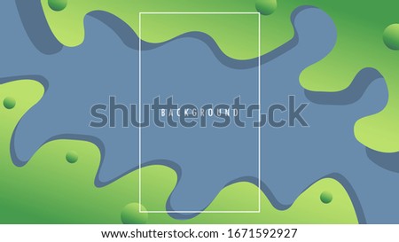 Liquid, Fluid Shape. Green Lime with Gray Color. Background, Wallpaper Template. Design Graphic Vector EPS10 Royalty-Free Stock Photo #1671592927