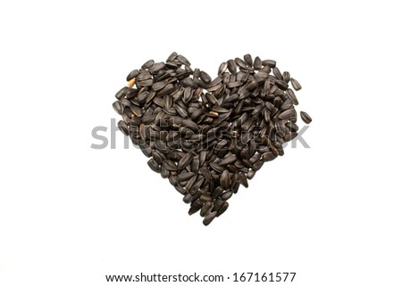 Black sunflower seeds. Photo.