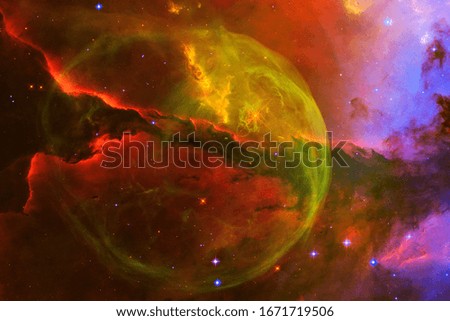 Infinite space with nebulae and stars. Elements of this image furnished by NASA.