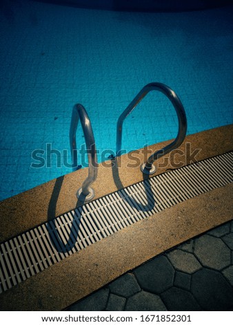 Vintage picture of swimming pool.