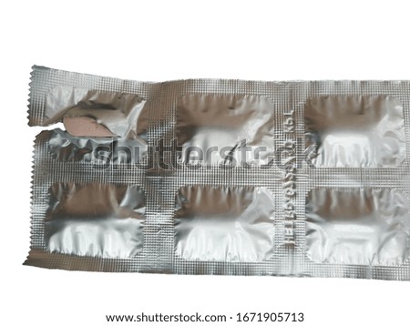 drug tablets isolated on white background