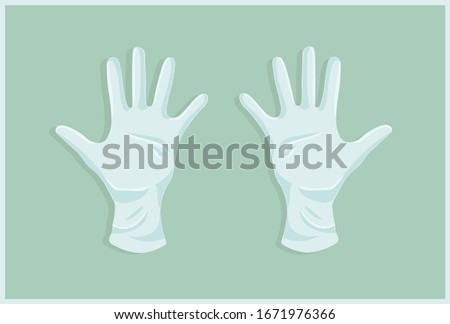 
Medical gloves on flat bottom Royalty-Free Stock Photo #1671976366