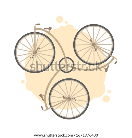 Vector illustration of retro vintage bicycle