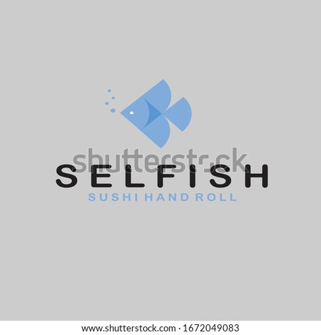 
Fish restaurant logo design template