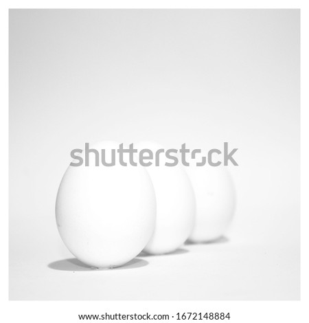 Abstract picture of eggs, black and white