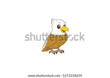 Eagle Animal Cartoon Vector Illustration