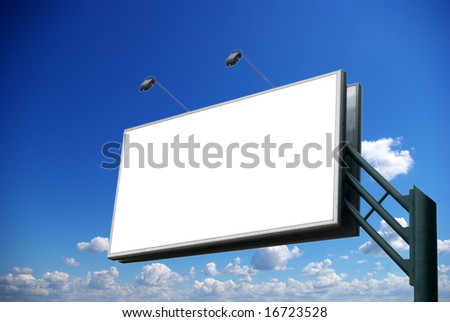  billboard on sky background