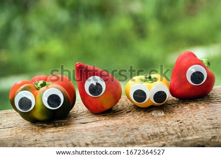 peppers with eyes cartoon character