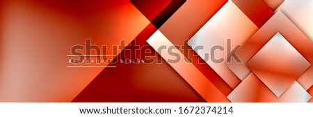 Square shapes composition geometric abstract background. 3D shadow effects and fluid gradients. Modern overlapping forms. Vector Illustration For Wallpaper, Banner, Background, Card, Book
