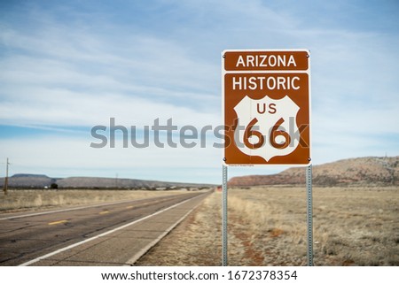Arizona Route 66 road sign 