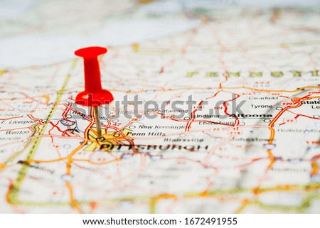 USA travel map background texture