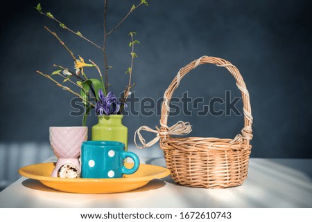 Beautiful Easter composition still life