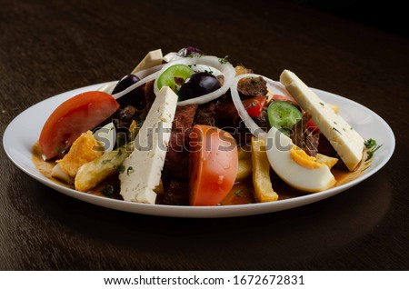 Bolivian national plate pique macho Royalty-Free Stock Photo #1672672831