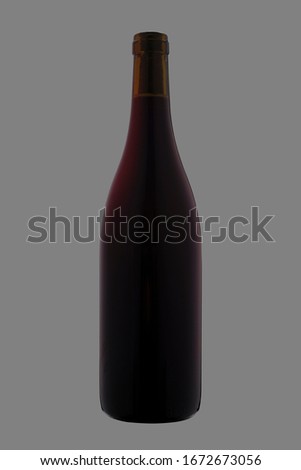 bottle without label on  50% gray background