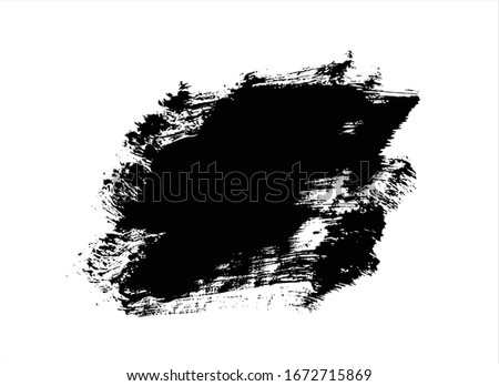 black ink paint stroke background