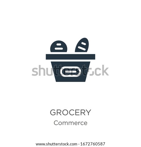 Grocery icon vector. Trendy flat grocery icon from commerce collection isolated on white background. Vector illustration can be used for web and mobile graphic design, logo, eps10