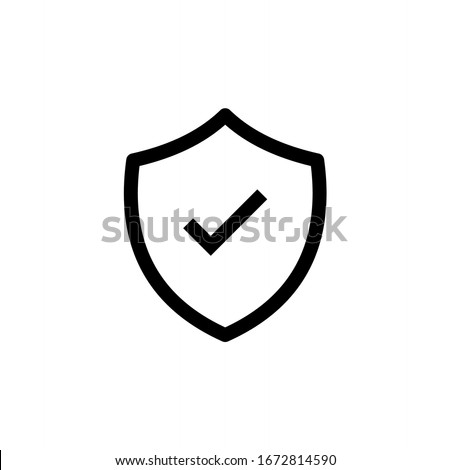 Protection icon vector. Secure, guard, defense icon symbol illustration Royalty-Free Stock Photo #1672814590