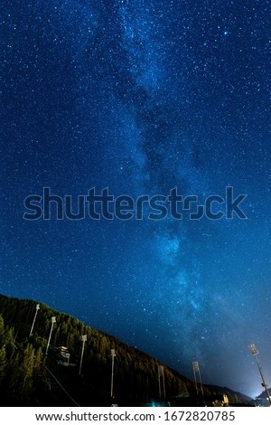 stunning milky way in an endless space