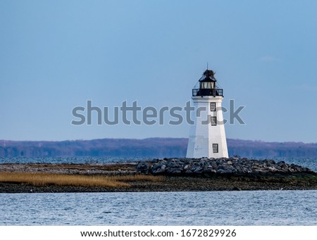 Fayerweather Island Lighthouse, Bridgeport, Connecticut Royalty-Free Stock Photo #1672829926