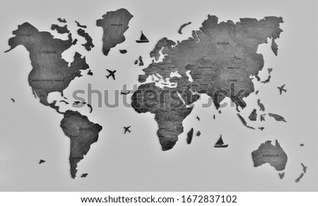 world map with country names Royalty-Free Stock Photo #1672837102