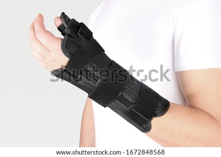 Elastic Wrist Bandage. Orthopedic medical Fitness Hand Bandage. Elastic Wrist Injury Support. Sport Protective Wristband. Wrist Positioning Orthosis. Wrist pain. 