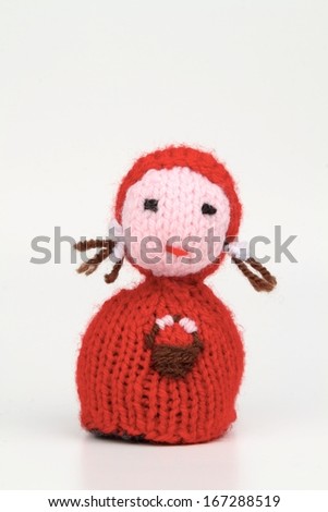 little red riding hood wool doll