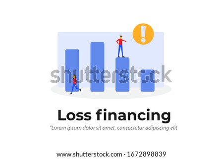 Bankruptcy. loss financial concept illustration concept for web landing page template, banner, and presentation