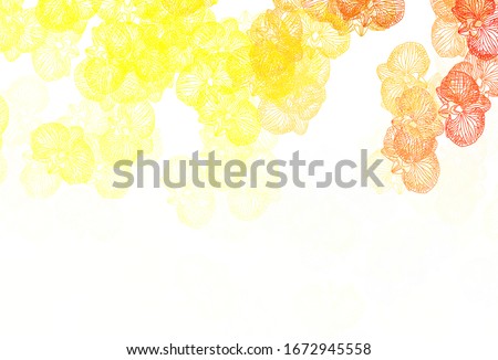 Light Green, Yellow vector abstract pattern with flowers. Glitter abstract illustration with flowers. New template for your design.