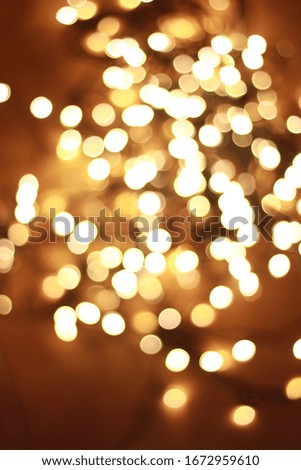 Yellow Bokeh Wallpaper with fairy lights