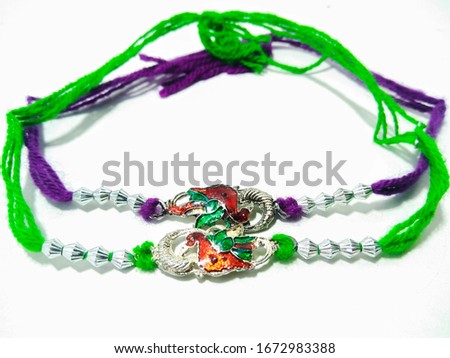 A picture of bracelets with white background