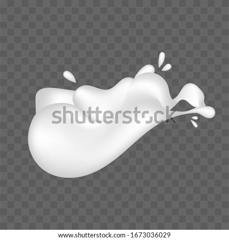 Splashing milk vector. Realistic white splashes. White fluid on stock illustration.
