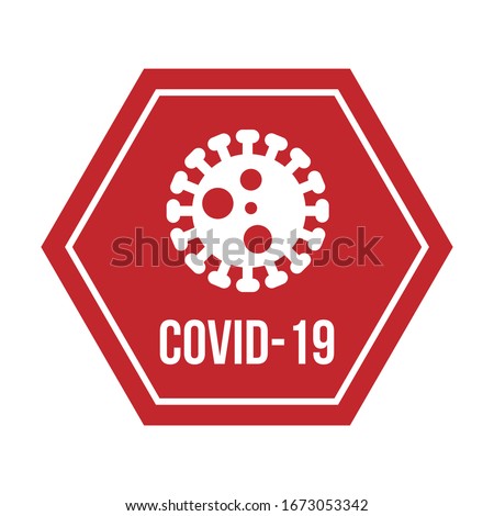 Coronavirus Symbol Illustration vector with red color