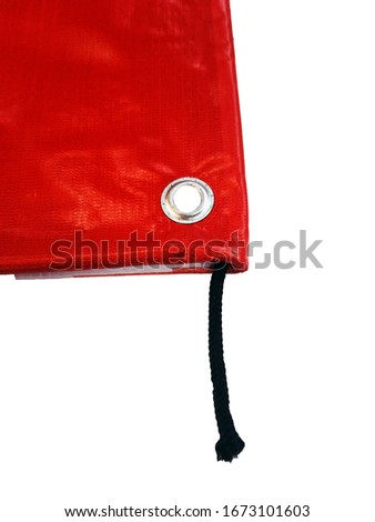 banner red with grommet and cord insulation
