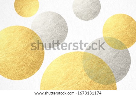 Abstract composed of golden circles
